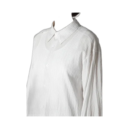 Cotton Voile Back-Side Cloth Stripe Blouse