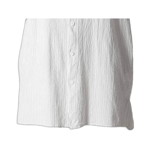 Cotton Voile Back-Side Cloth Stripe Blouse