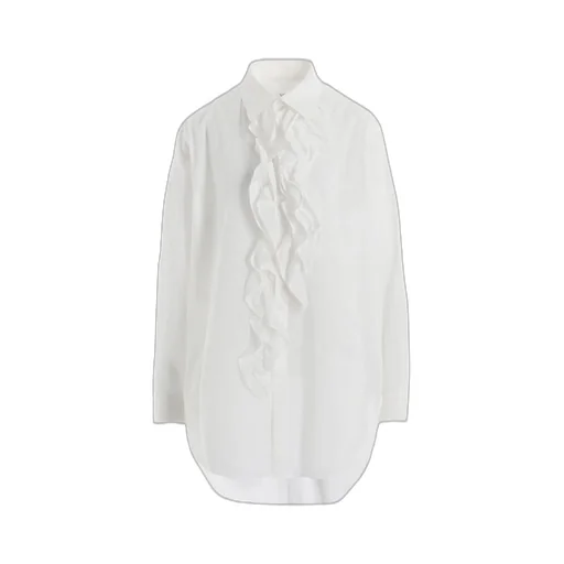 Cotton Lawn Untrimmed Frill Blouse