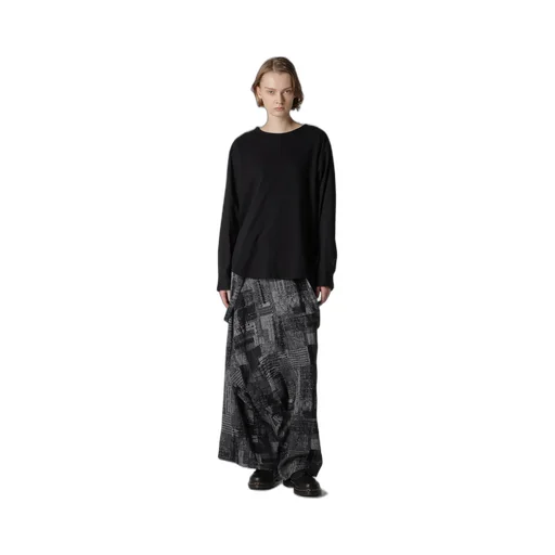 Cotton Lawn Cut&Sewn Combination Pullover