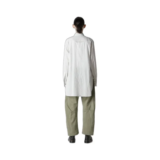 Cotton Voile Untrimmed Frill Stripe Blouse