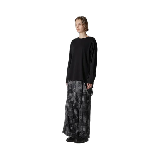 Cotton Lawn Cut&Sewn Combination Pullover