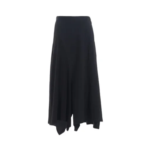 Crepe De Chine/6Oz Denim Right Dart Flare Pants