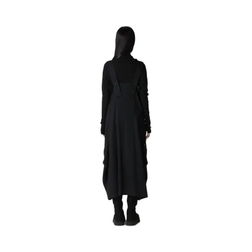 Crepe De Chine/6Oz Denim Work Dress With Pocket