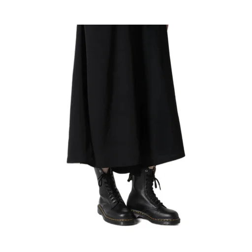 Crepe De Chine/6Oz Denim Right Dart Flare Pants