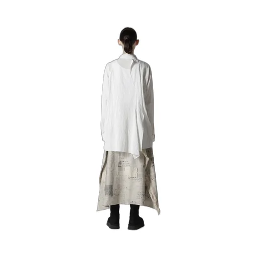 Cotton Voile Back-Side Cloth Stripe Blouse