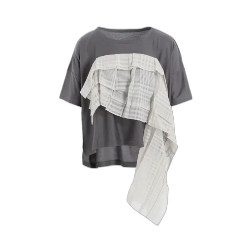 Lyocell/Cotton Half Sleeve T