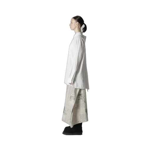 Cotton Voile Back-Side Cloth Stripe Blouse