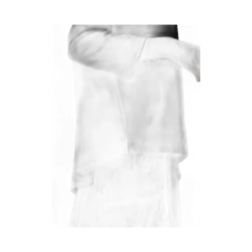 Cotton Jersey Animal Print Asymmetry Drape T