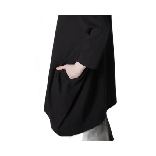 Cotton Jersey Animal Print Asymmetry Drape T
