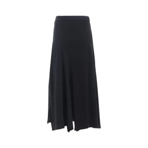 Crepe De Chine/6Oz Denim Right Dart Flare Pants