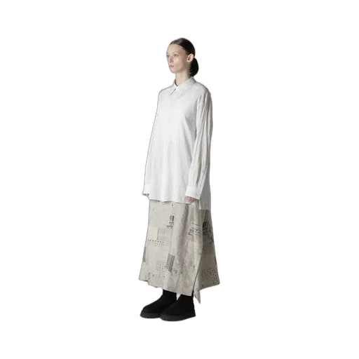 Cotton Voile Back-Side Cloth Stripe Blouse