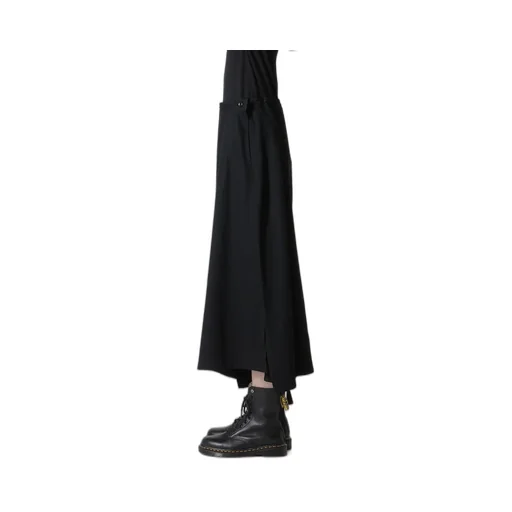 Crepe De Chine/6Oz Denim Right Dart Flare Pants