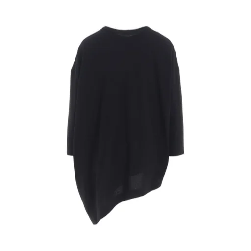 Cotton Jersey Animal Print Asymmetry Drape T
