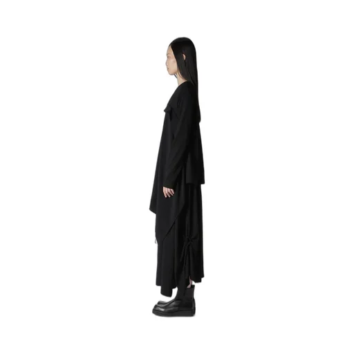 Crepe De Chine/Cotton Jersey Combination Long Sleeeve T
