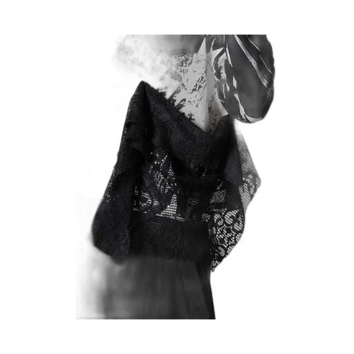 Cotton Lace/Print Side Pocket Cropped Cardigan