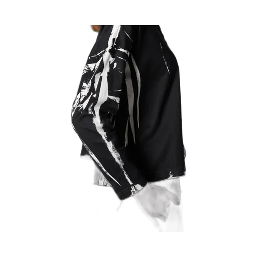 Cotton Lace/Print Side Pocket Cropped Cardigan