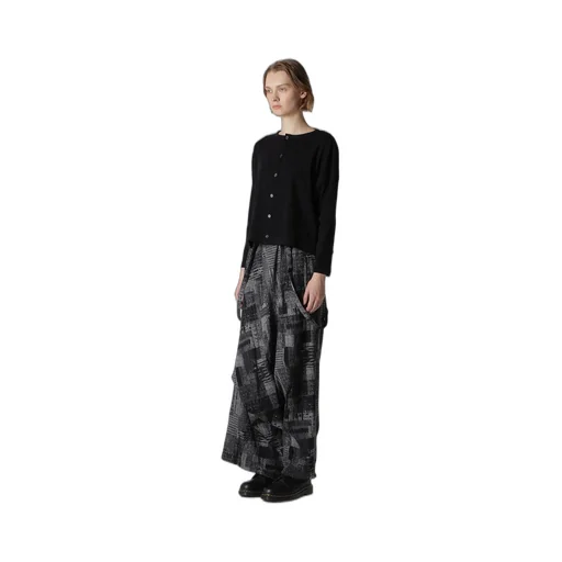 Hard-Twist Cropped Round Neck Cardigan