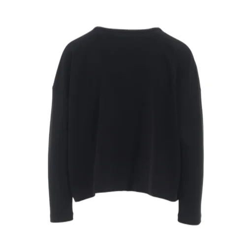 Hard-Twist Cropped Round Neck Cardigan