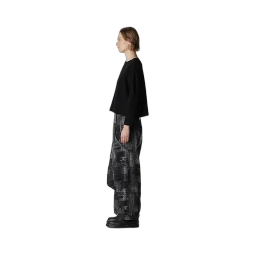 Hard-Twist Cropped Round Neck Cardigan