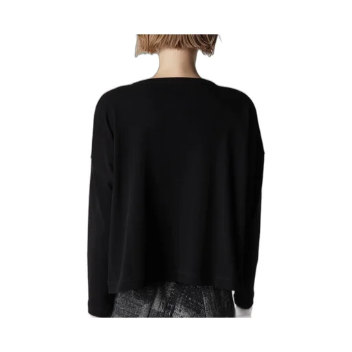 Hard-Twist Cropped Round Neck Cardigan
