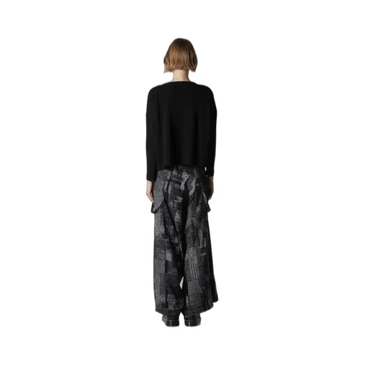 Hard-Twist Cropped Round Neck Cardigan