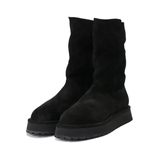 Nubuck Leather Slip-On Boots