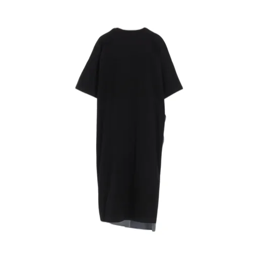 Crepe De Chine/Cotton Jersey Combination Half Sleeve Dress