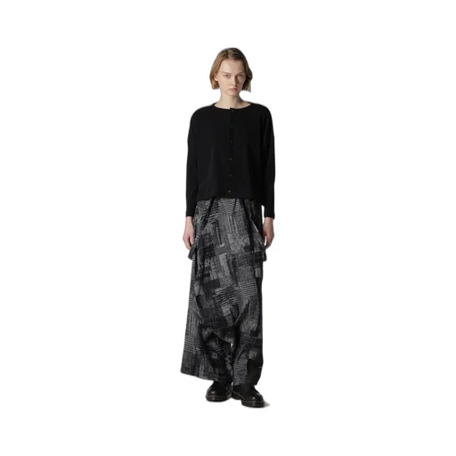 Hard-Twist Cropped Round Neck Cardigan