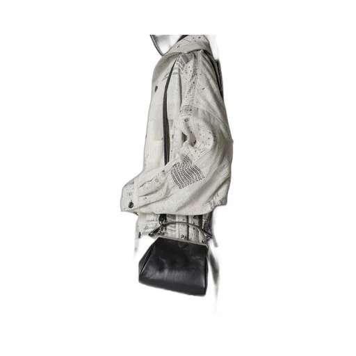 Semi-Matte Leather Shoulder Bag W/ Metal Clasp