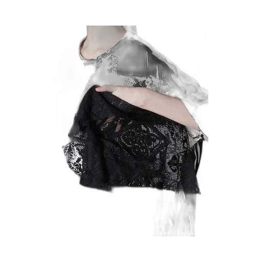 Cotton Lace/Print Big Pocket Pullover