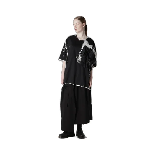 Cotton Lace/Print Big Pocket Pullover