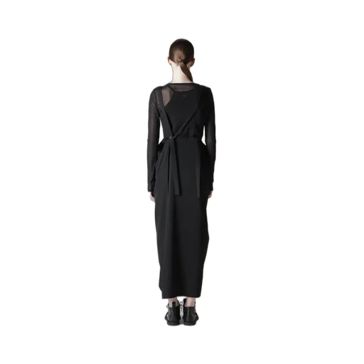 Wool Gabardine Shoulder Strap Dress