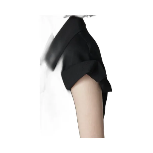 Wool Gabardine Untrimmed Sleeve Moto Jacket