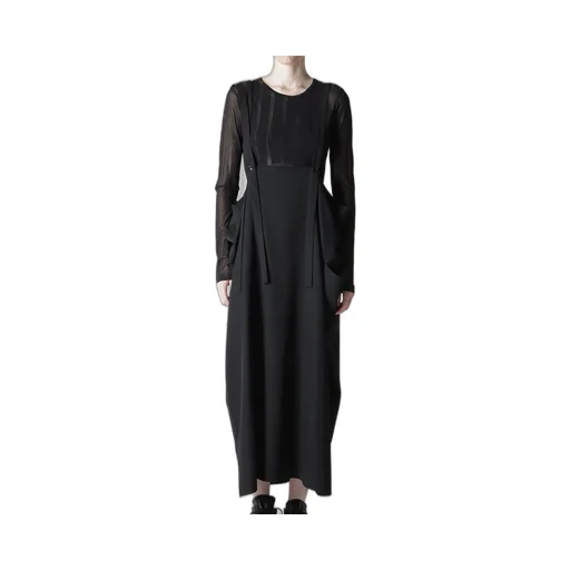Wool Gabardine Shoulder Strap Dress