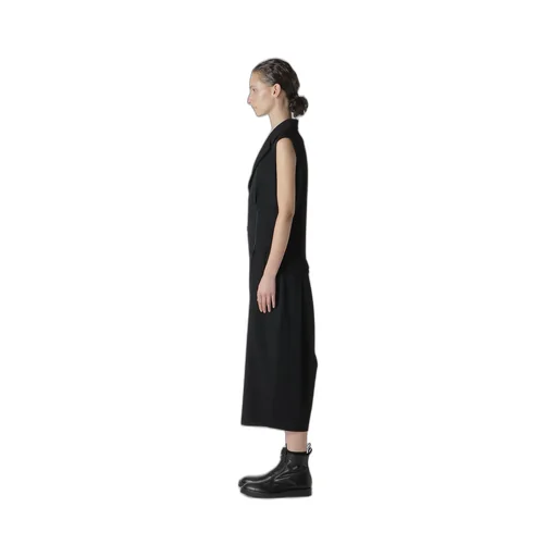 Wool Gabardine Zip Tucked Jump Suit