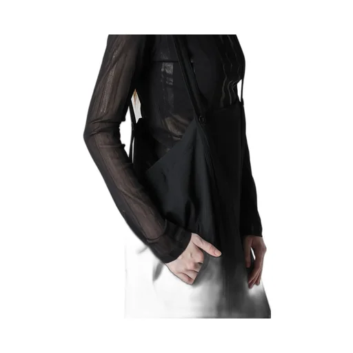 Wool Gabardine Shoulder Strap Dress