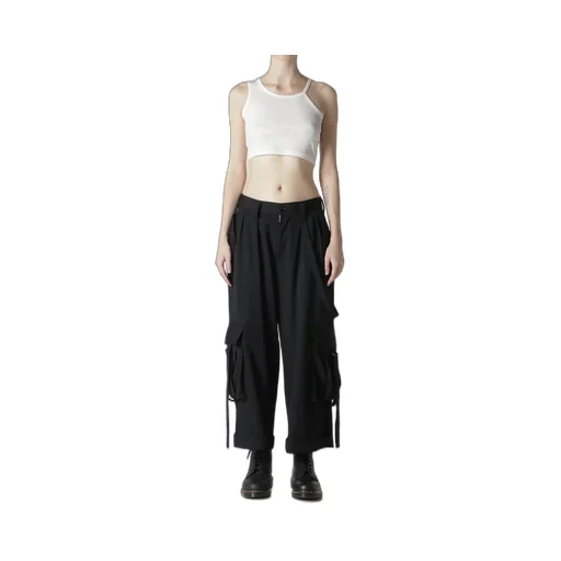 Wool Gabardine Mackin Cargo Pants