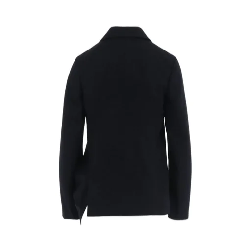 Wool Gabardine Left Side Dropped Jacket