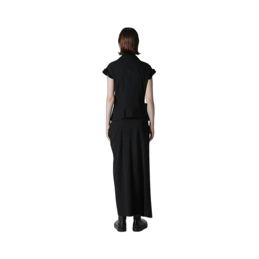 Wool Gabardine Untrimmed Sleeve Moto Jacket
