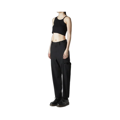 Wool Gabardine Tapered Pants