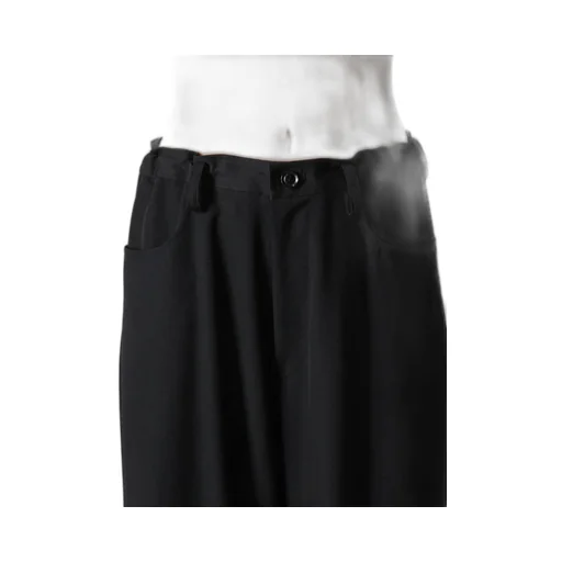 Wool Gabardine Long Straight Pants