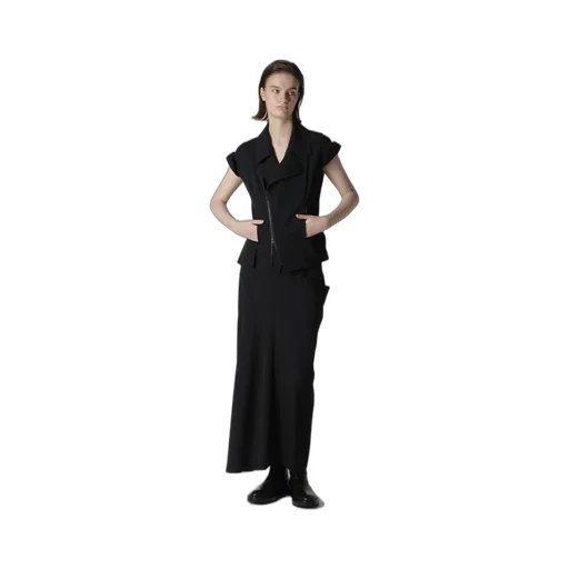 Wool Gabardine Untrimmed Sleeve Moto Jacket