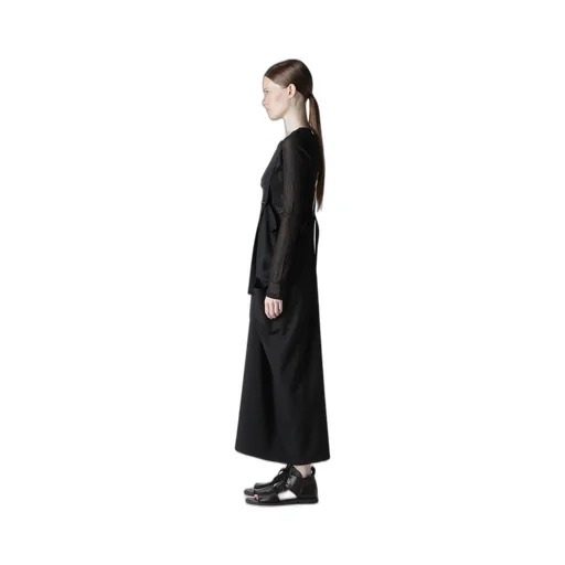 Wool Gabardine Shoulder Strap Dress