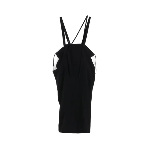 Wool Gabardine Shoulder Strap Dress