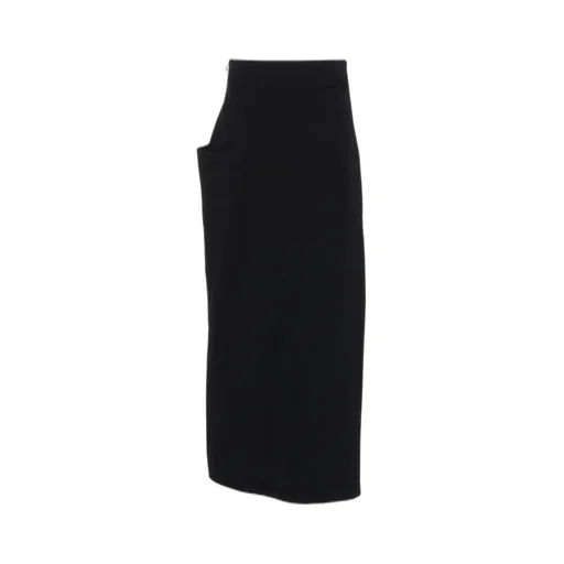 Wool Gabardine Left Cloth Skirt