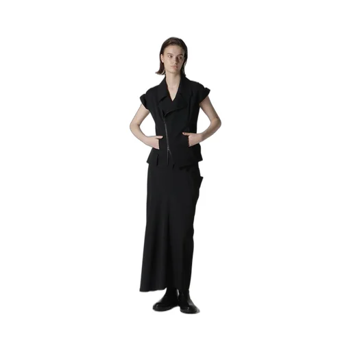 Wool Gabardine Left Cloth Skirt