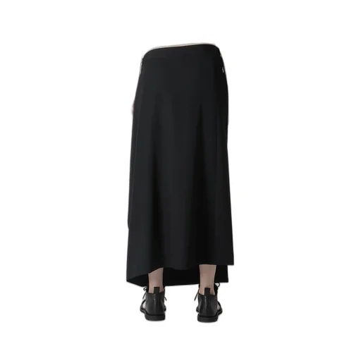 Wool Gabardine Drape Wrap Skirt