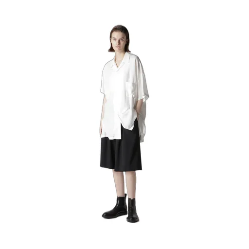 Wool Gabardine Zip Tucked Short Pants