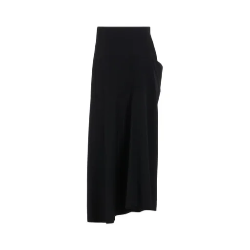 Wool Gabardine Left Cloth Skirt